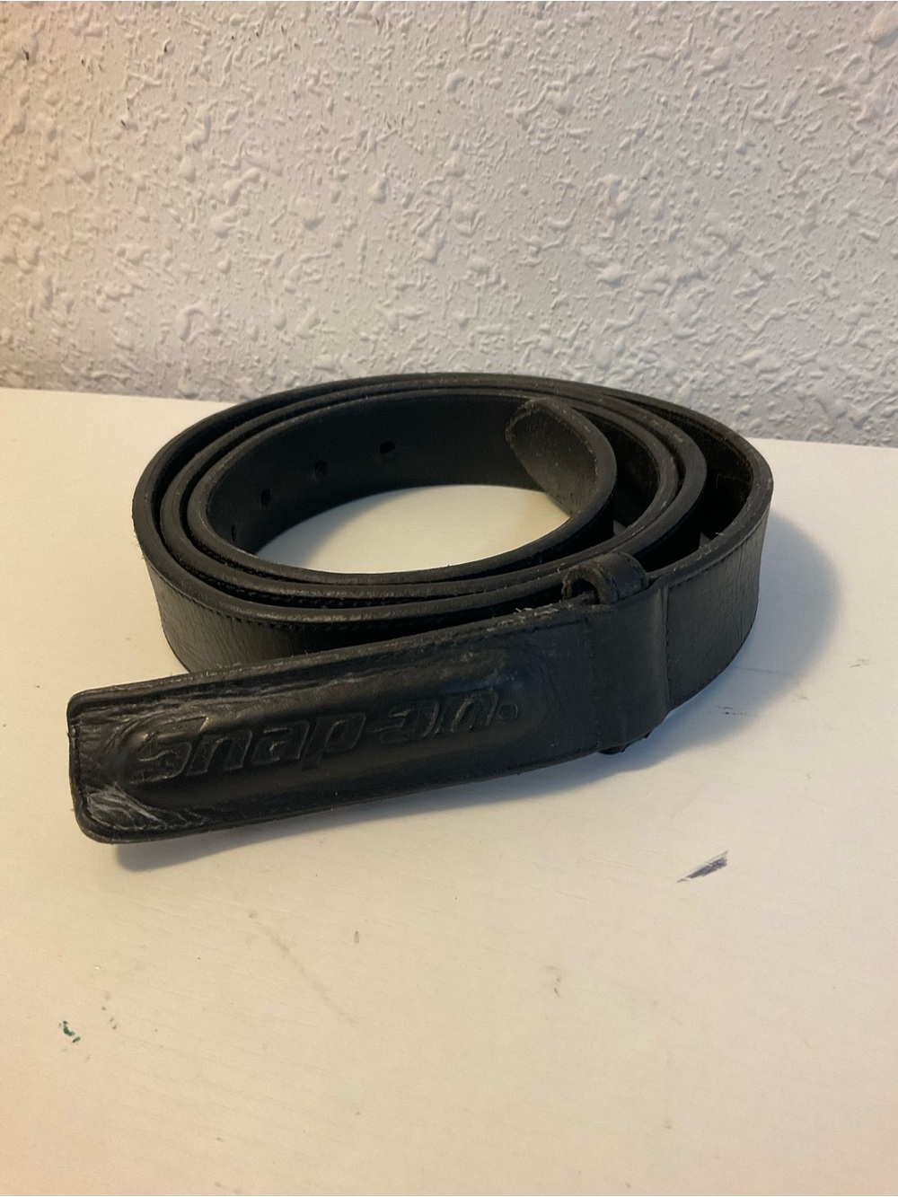 Snap On Genuine Leather Mens Belt Black Size Work Tool Workwear